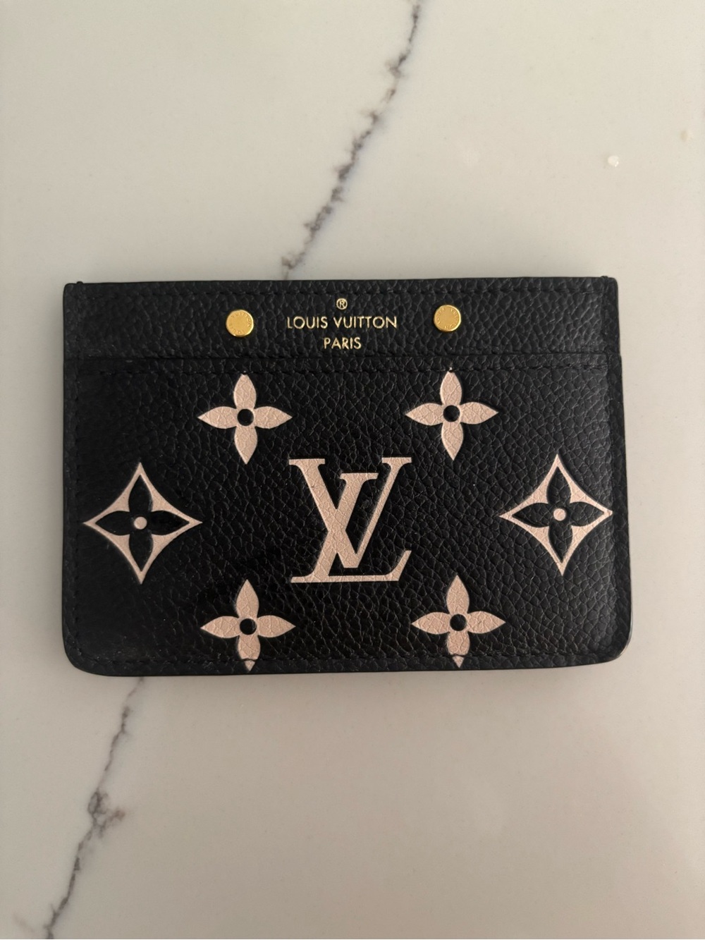 Louis Vuitton Black & Pink Monogram Cardholder